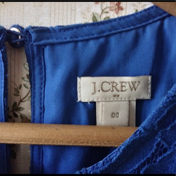 JCrew Blue Floral Lace Shift Dress - Picture 5 of 8